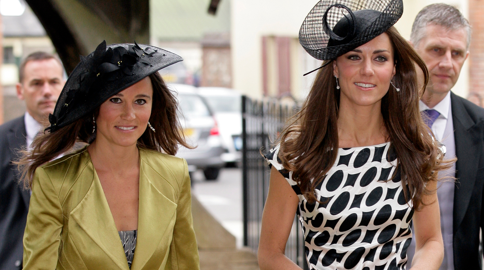 Pippa Middleton and Princess Kate attending a wedding in 2011