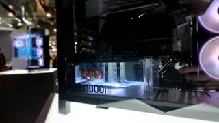 A Corsair translucent power supply at Computex 2025.
