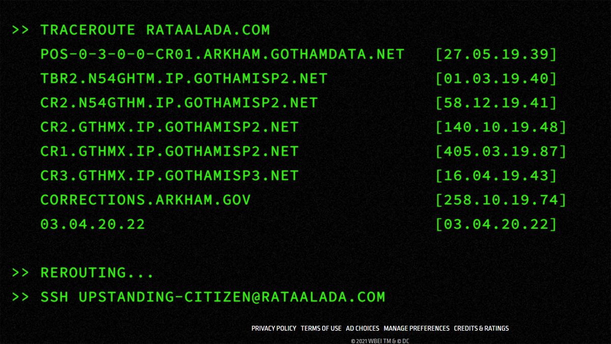 A screenshot of the Rata Alada website for The Batman movie
