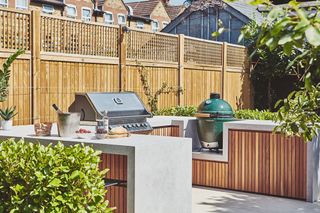 outdoor kitchen ideas with pizza oven and barbecue