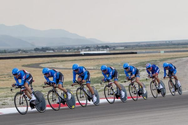 Garmin-Sharp in line for the last lap.