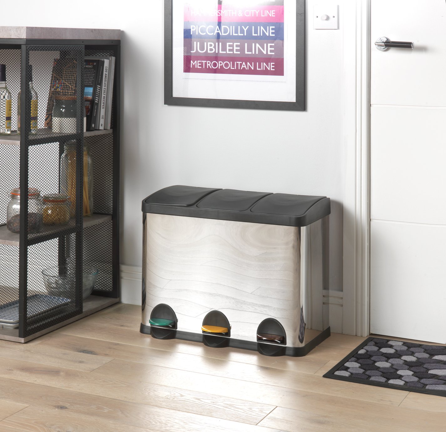 Habitat 45 Litre Triple Compartment Recycling Bin