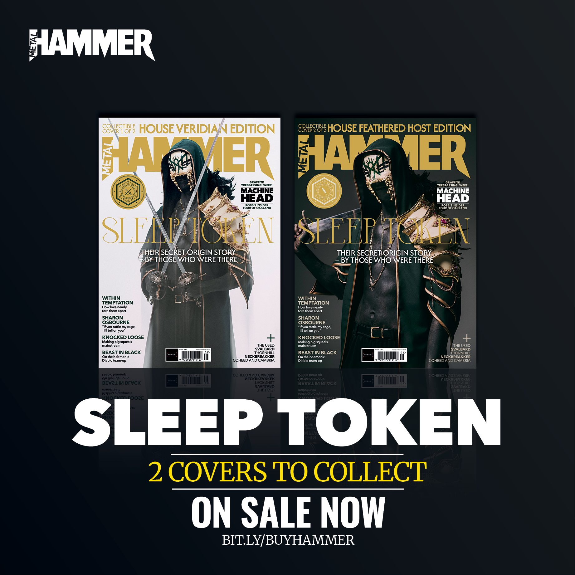 The two new issues of Metal Hammer side by side