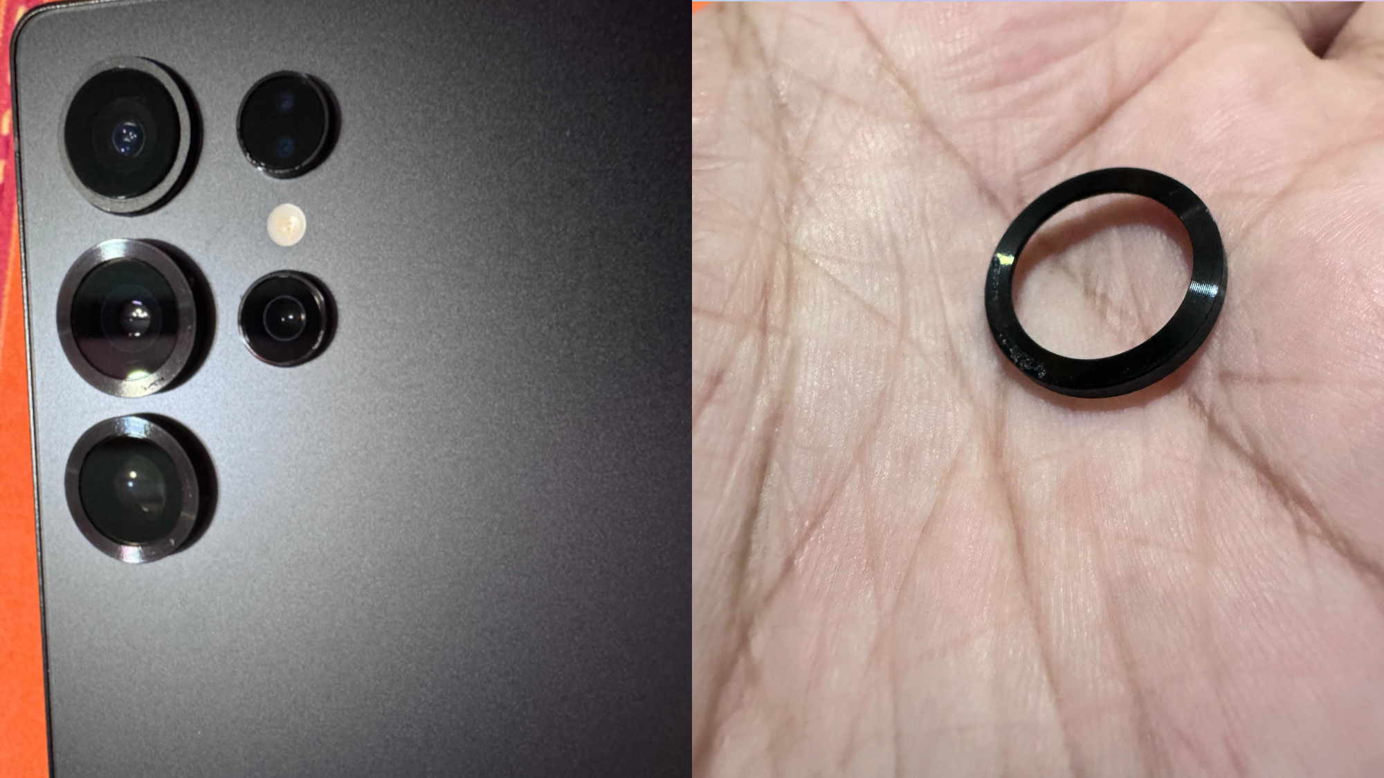 S25 Ultra with the camera ring having fallen off