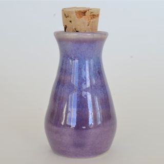 purple ceramic jar
