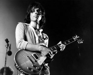 Jeff Beck of The Jeff Beck Group performs live on stage playing a Gibson Les Paul guitar at the Newport Jazz Festival in Newport, Rhode Island on 4th July 1969.