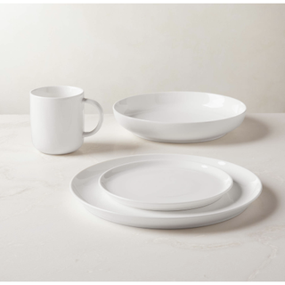 Contact white dinnerware set