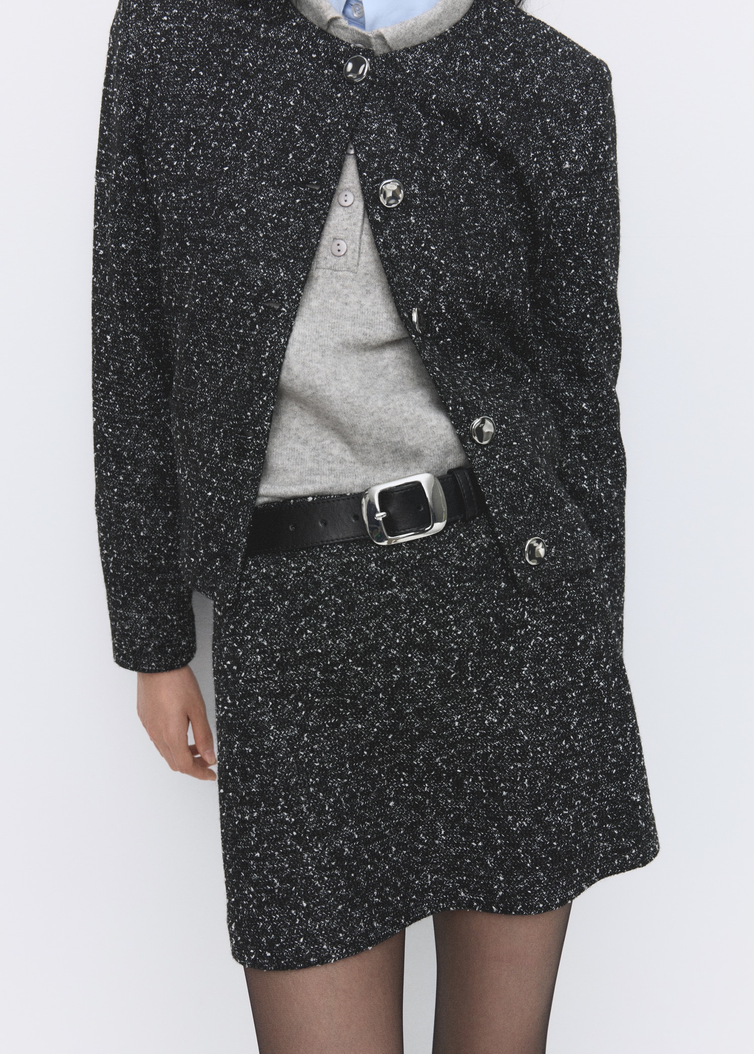 Flecked Knit Skirt - Women | Mango Usa