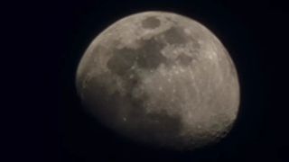 A photo of the moon shot on a Samsung Galaxy S23 phone