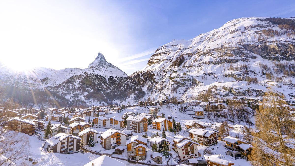 Scenic view of snowcapped mountains against sky,Zermatt,Switzerland