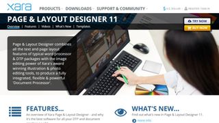 Website screenshot for Xara Page & Layout Designer