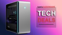 An Alienware Area-51 Gaming PC next to the Tech Deals logo
