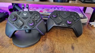 Victrix Pro BFG for Xbox next to its PS5 sibling