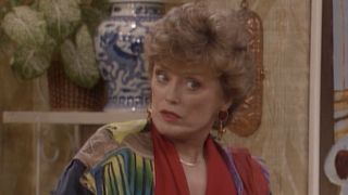 Rue McClanahan as Blanche Devereaux in The Golden Girls episode "The Pope's Ring"