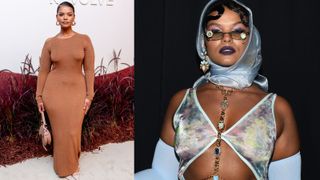 Leslie Sidora snapped on the red carpet and at the Fenty show