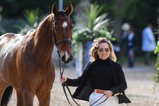 Badminton Horse Trials trot-up fashion: Laura Collett and London 52