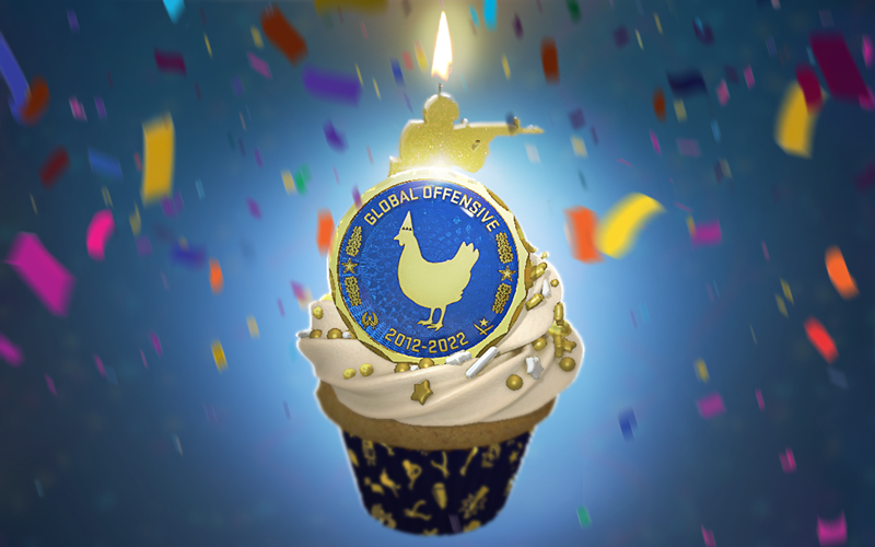 CS: GO 10th anniversary cupcake.