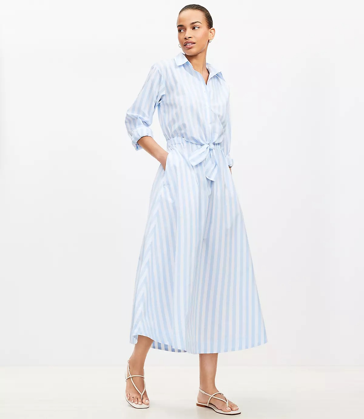 Striped Shirt Dress