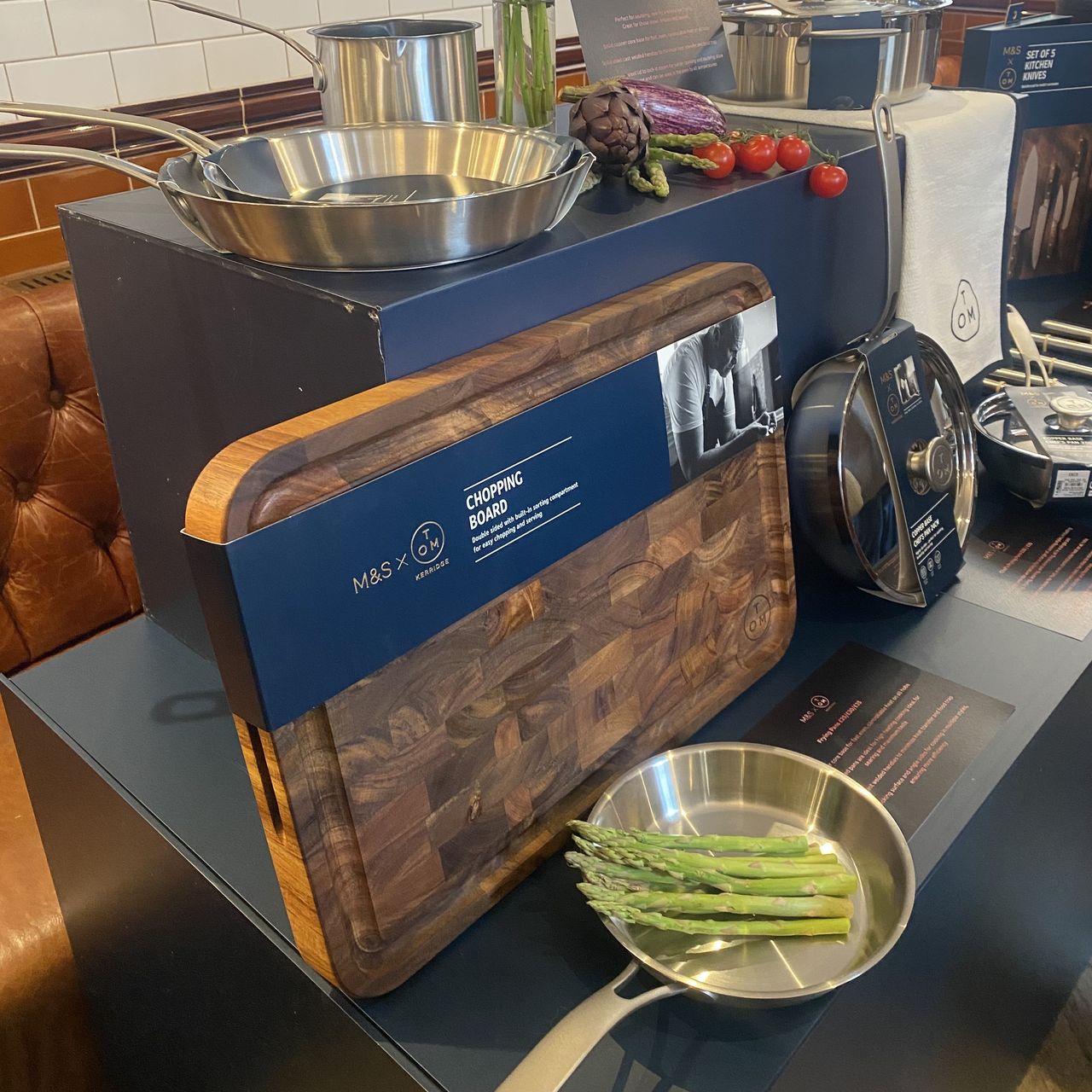 Previewing the M&amp;S x Tom Kerridge collection at a press event