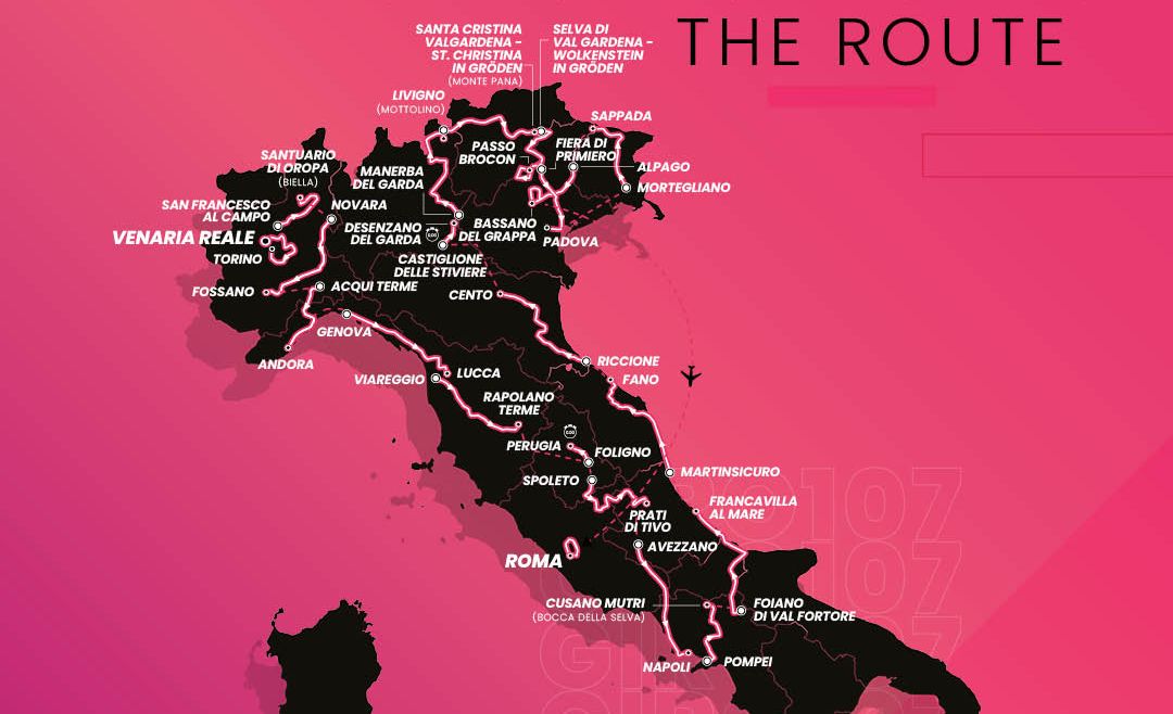 Giro d&#039;Italia route map 2024