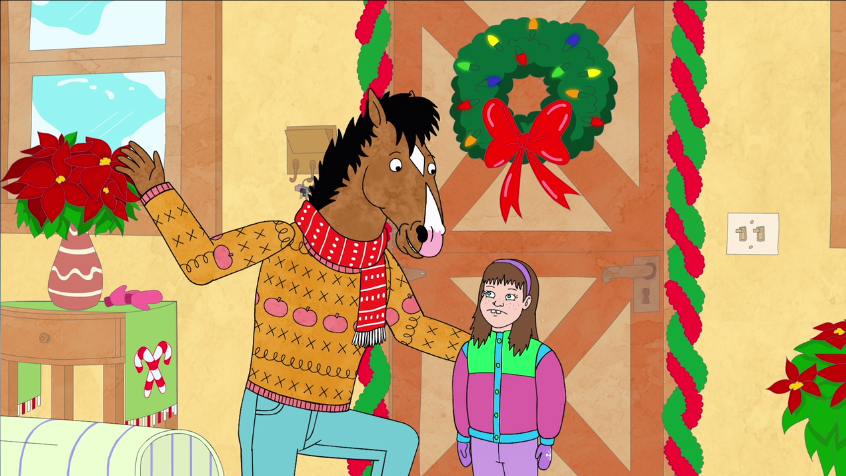 A still from BoJack Horseman: Sabrina's Christmas Wish