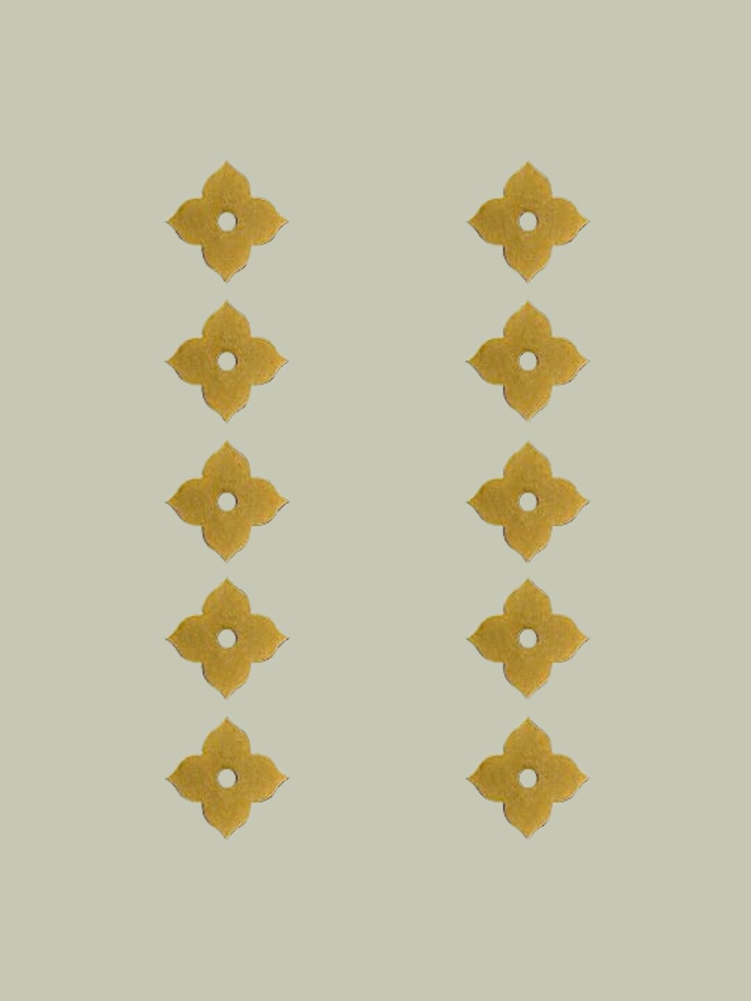 Tiazza, Tiazza 10pcs Clover Brass Backplate Washers Classical Furniture Decoration Gasket Brass Hardware Accessories (bronze)