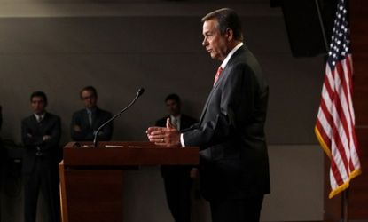 Boehner (R-Ohio) speaks during a news conference on Capitol Hill on Nov. 29.