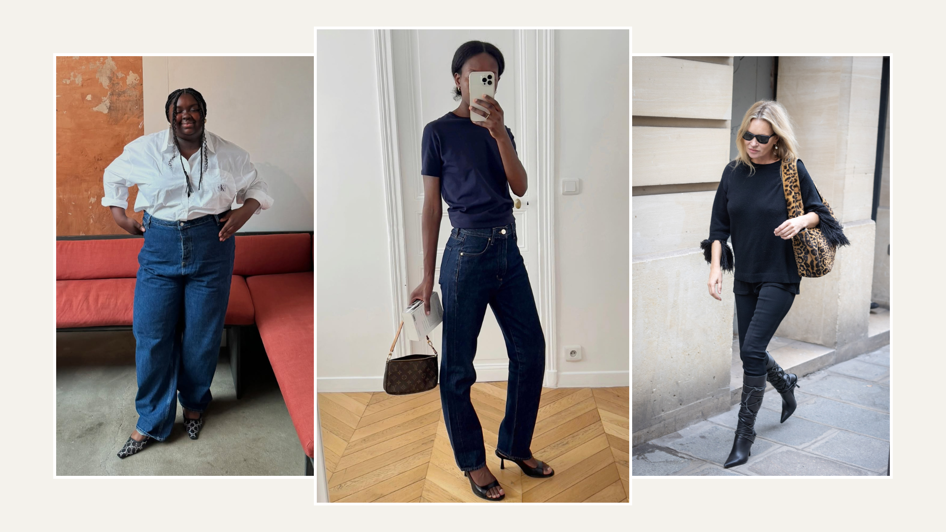 An image of chic alternatives to wear instead of skinny jeans.