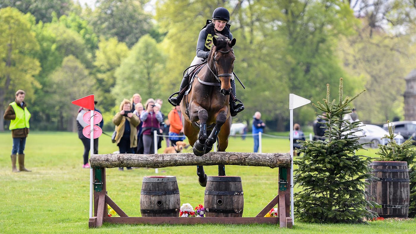 Hannah Taylor riding Legaland Best One into second place at the BE100 Voltaire Design Grassroots Championship at Badminton.