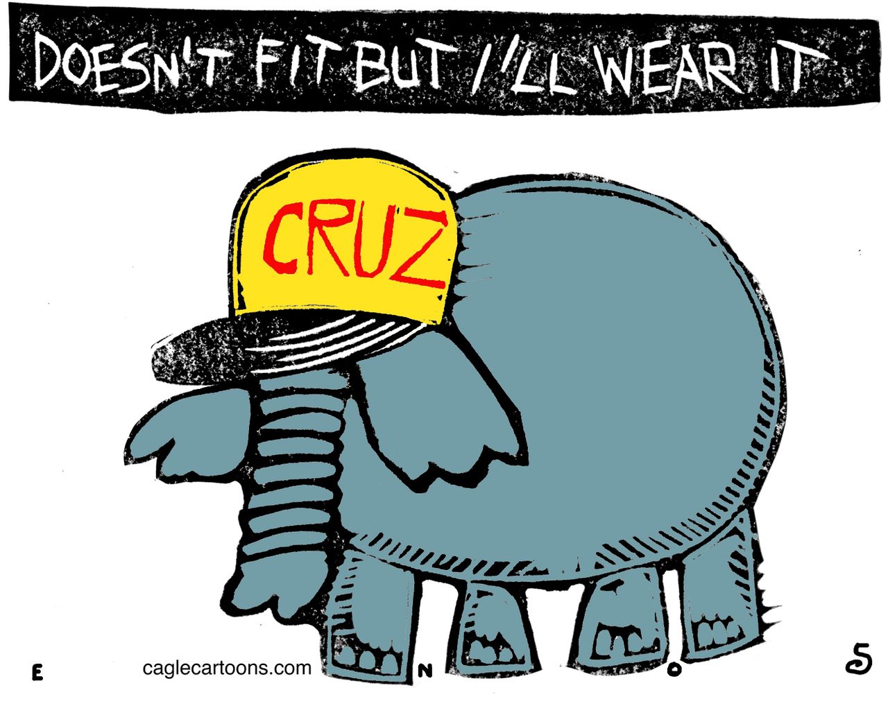 Political cartoon U.S. Ted Cruz 2016 decision