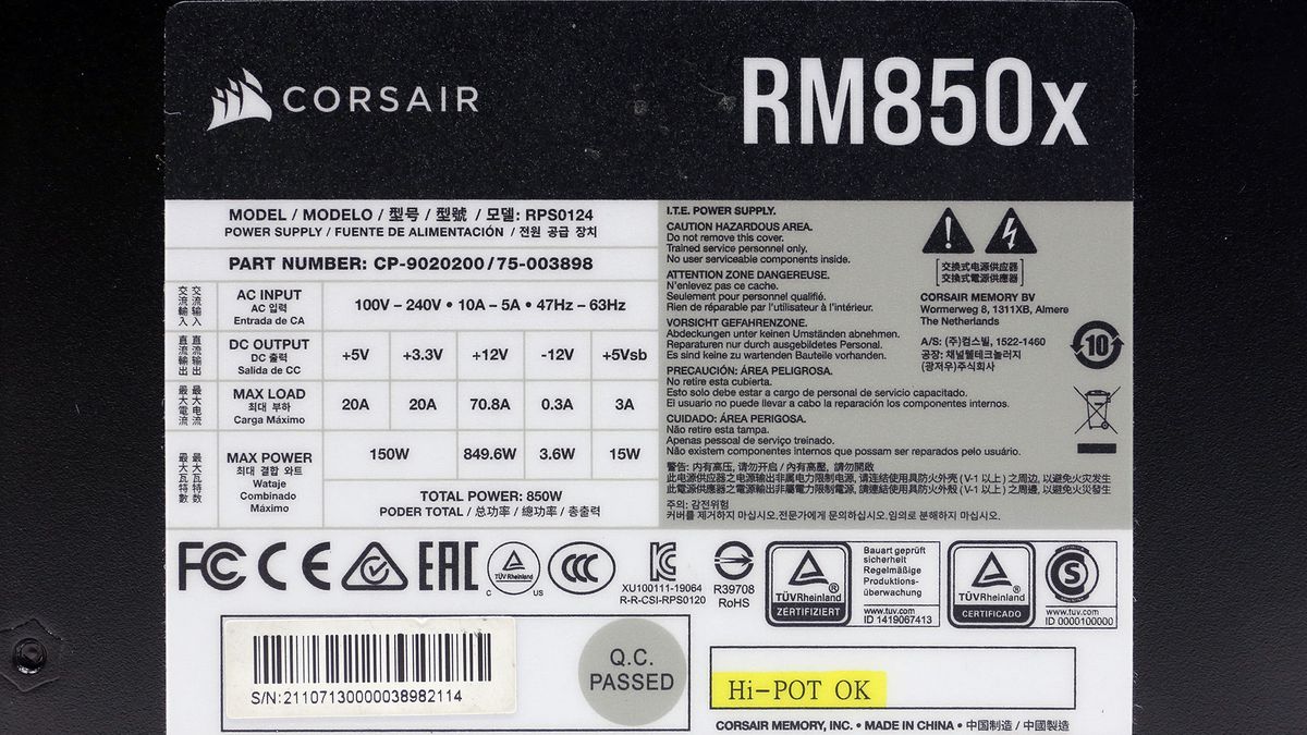 Corsair RM850x (2021)