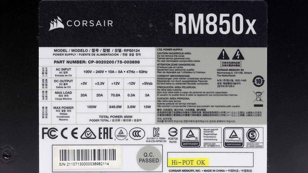 Corsair RM850x (2021)