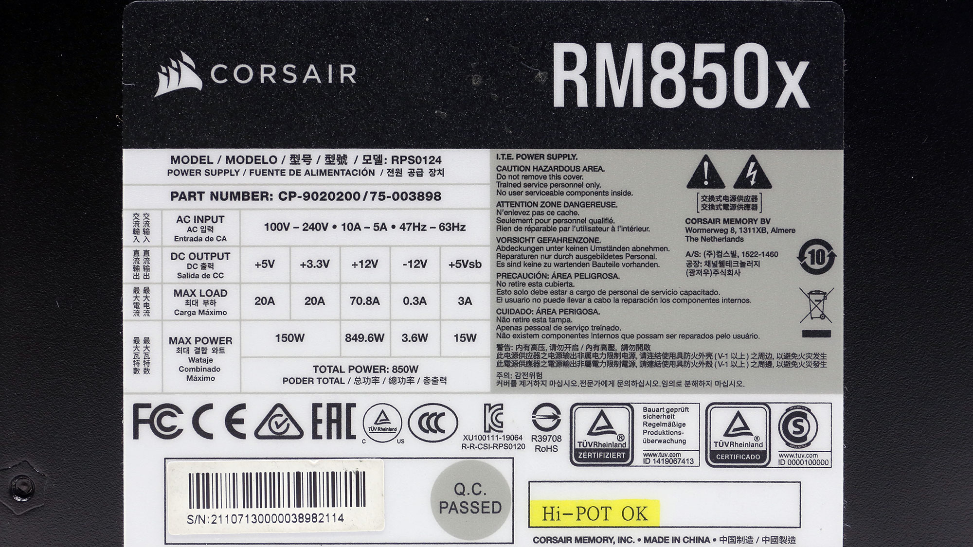 Corsair RM850x (2021) Power Supply Review | Tom's Hardware