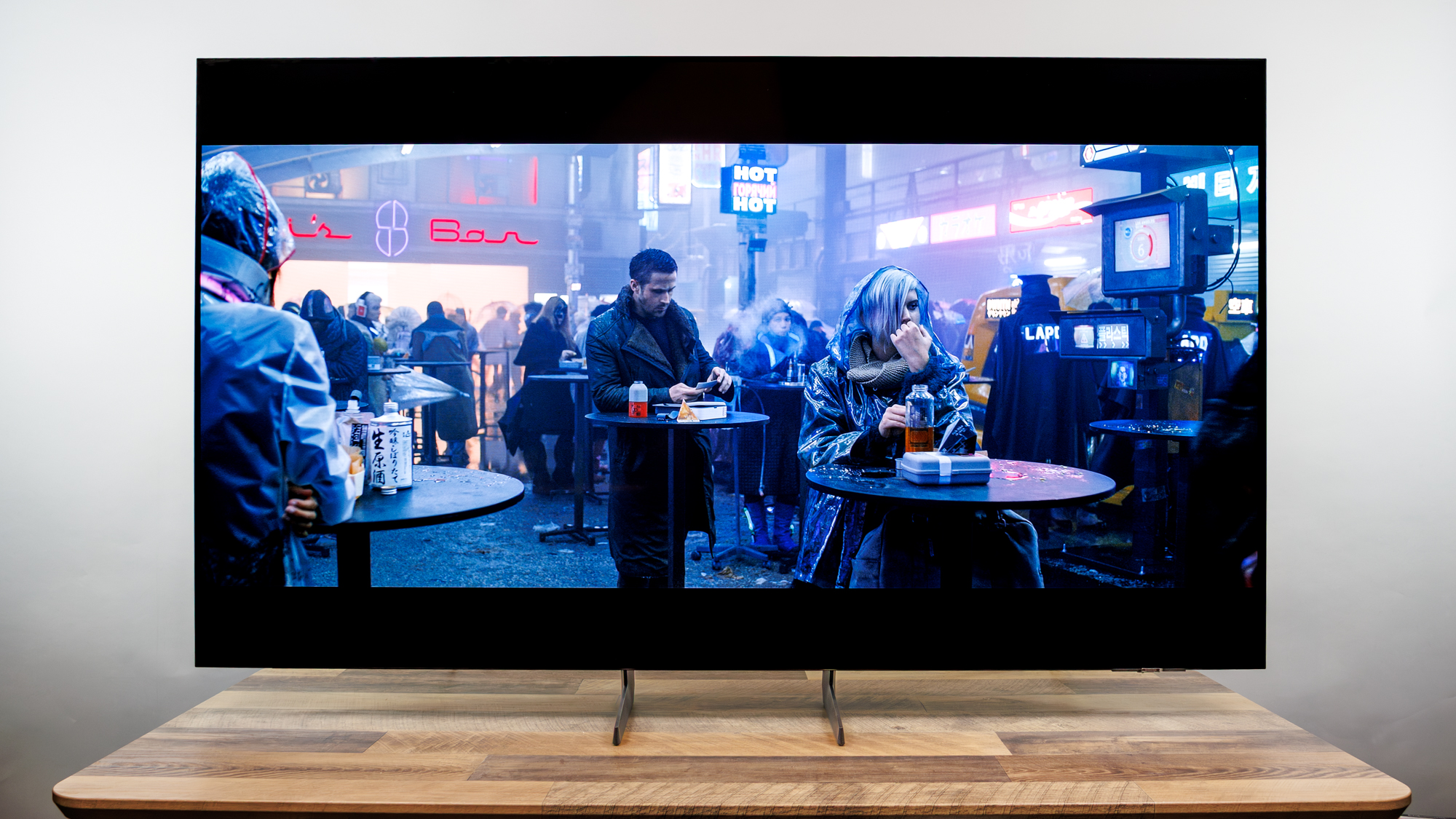 Samsung S85H OLED TV on a desk