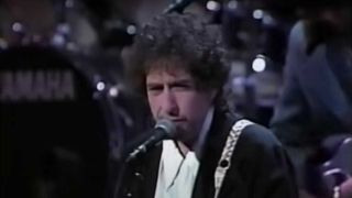 Bob Dylan onstage at Radio City Music Hall