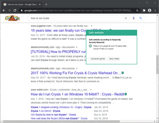 Kaspersky Chrome Extension Search screenshot