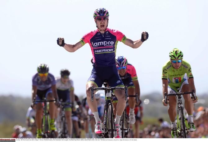 Sacha Modolo (Lampre-Merida) beat Sagan and teammate Richeze