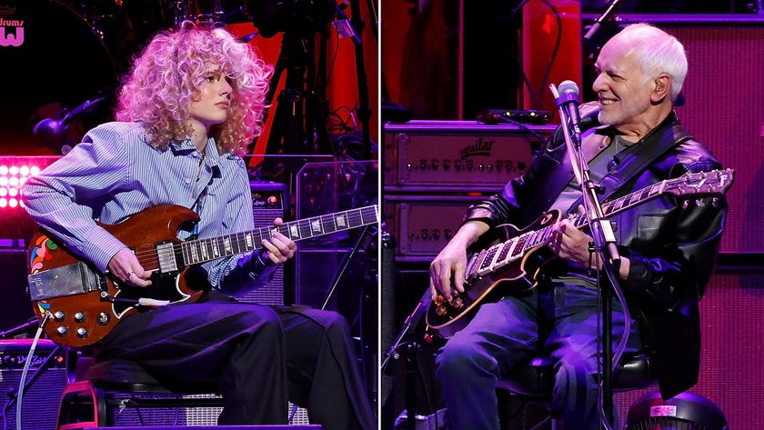 Grace Bowers, Trey Anastasio, and Peter Frampton perform during the 2025 Love Rocks NYC Benefit for God&#039;s Love We Deliver at Beacon Theatre on March 06, 2025 in New York City. 