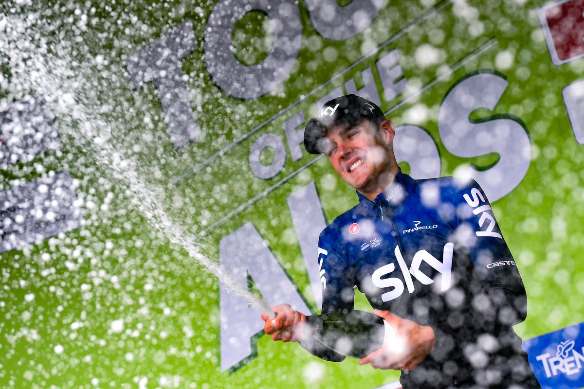 Pavel Sivakov (Team Sky) celebrates his stage win
