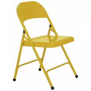 Habitat Macadam Metal Folding Chair in Yellow