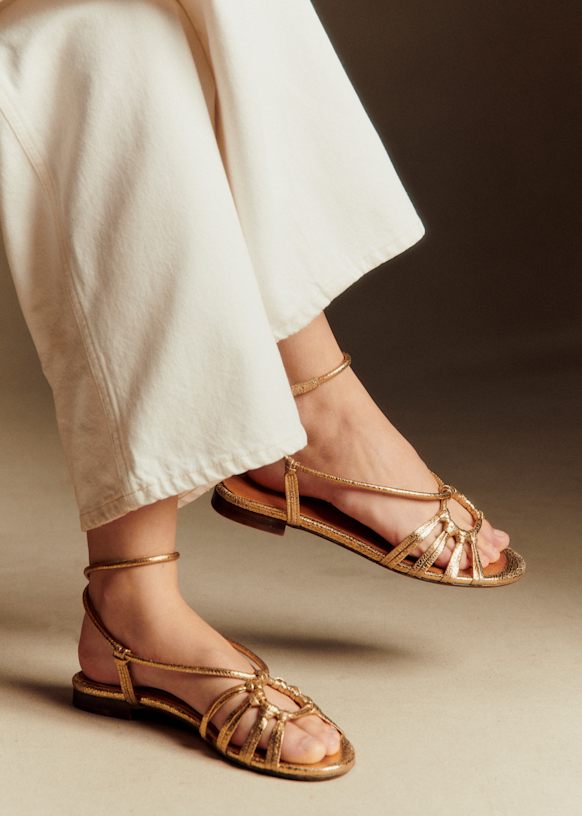 Gloria Lo Sandals - Smooth Gold - Goat Leather - Cézanne