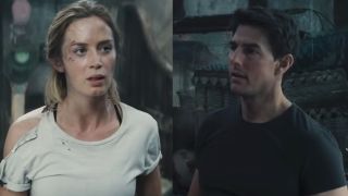 Emily Blunt and Tom Cruise training in Edge of Tomorrow