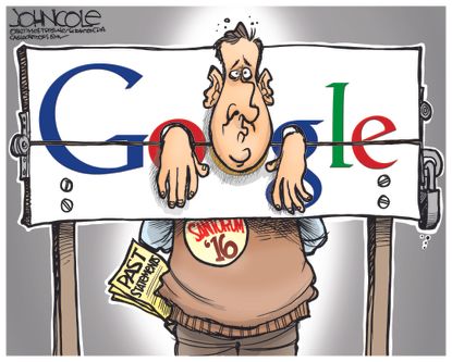 Political cartoon U.S. Rick Santorum 2016 Google