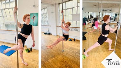 Pole fitness for beginners: Aoife Hanna trying the workout