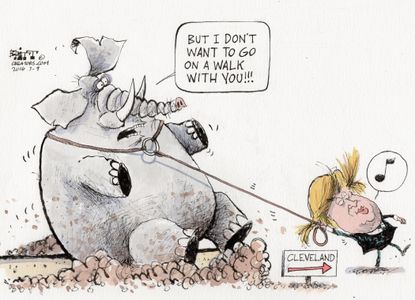 Political cartoon Donald Trump Super Tuesday
