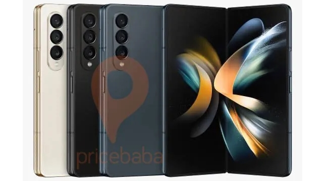A leaked press render of the Samsung Galaxy Z Fold 4