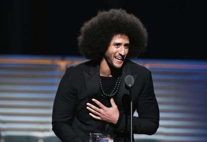 Colin Kaepernick receives the SI Muhammad Ali Legacy Award during SPORTS ILLUSTRATED 2017 Sportsperson of the Year Show on December 5, 2017 at Barclays Center in New York City.
