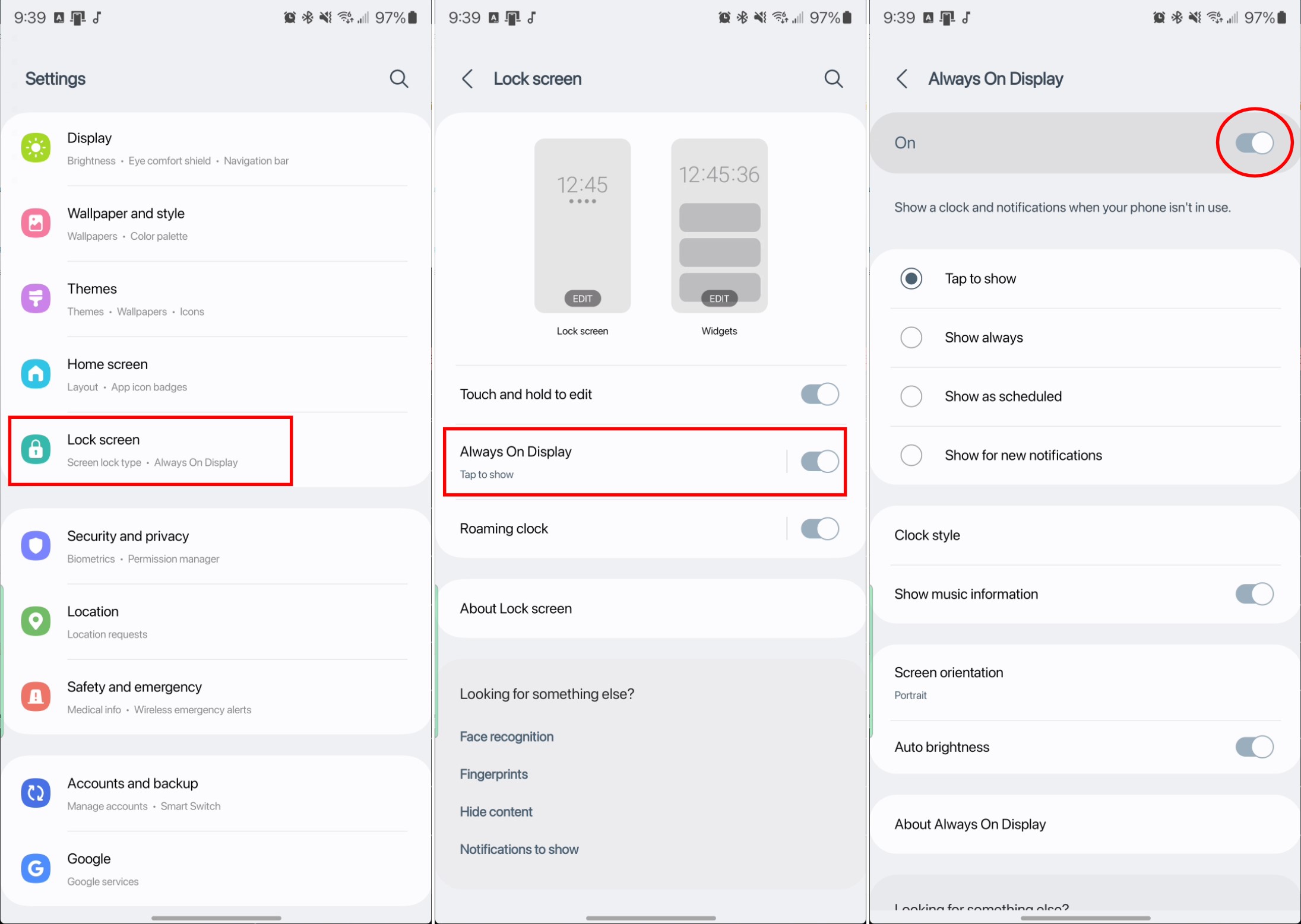 Enable Galaxy S23 Ultra Always-on Display