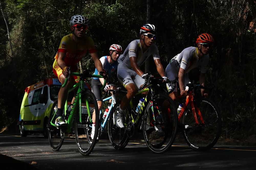The early break in the men's Olympic road race in Rio