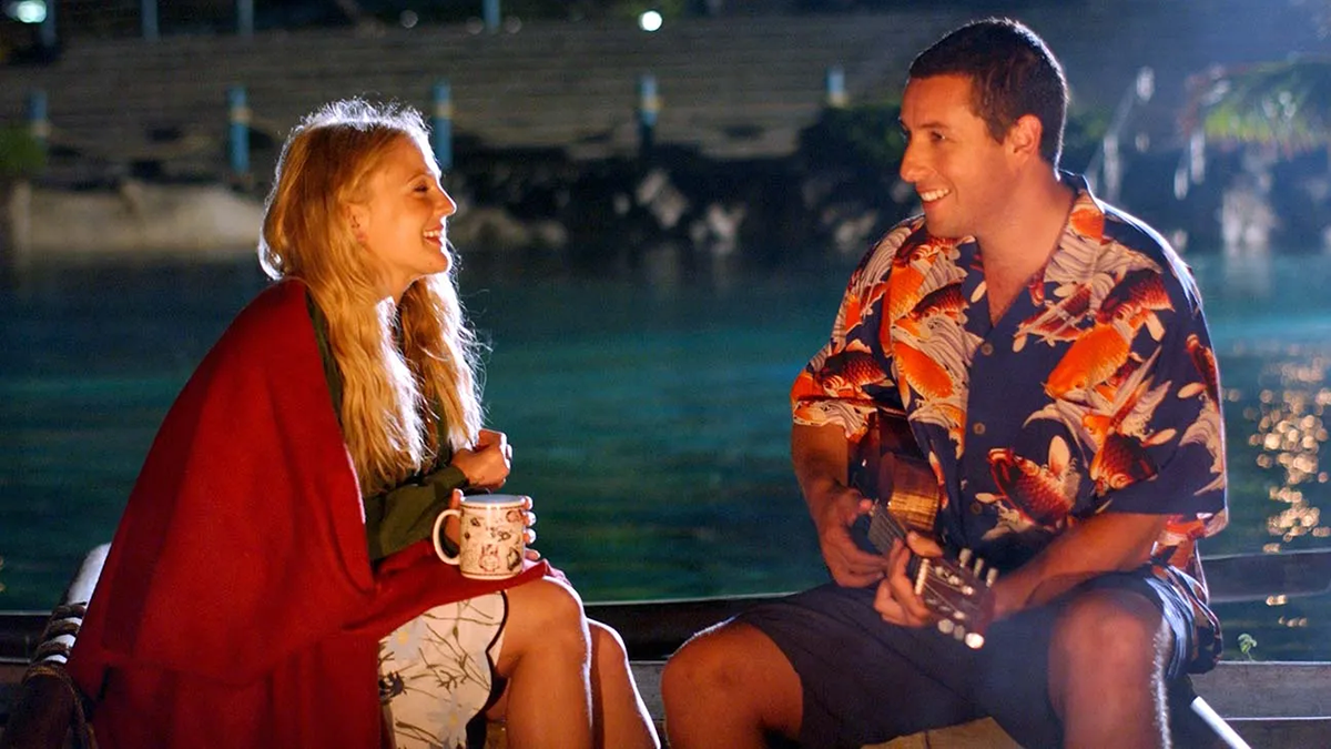 Drew Barrymore and Adam Sandler in 50 First Dates